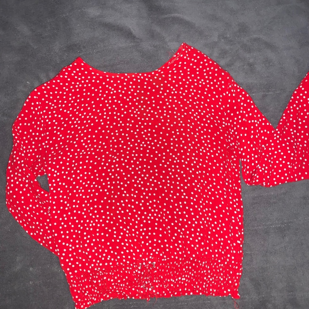 polka dot top